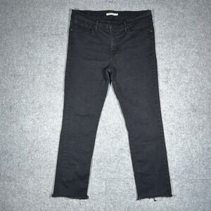 Levis 311 Denim Jeans Women's Size 33(34x28) Black Shaping Straight High Rise